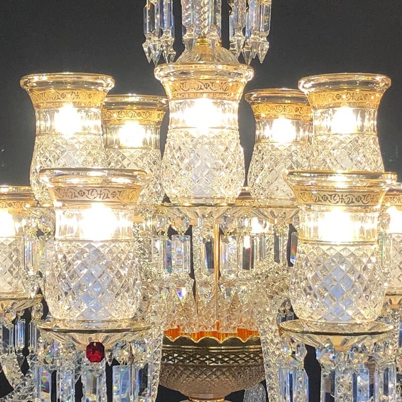 China Supplier Hot Sale Luxury Style Chandelier High Quality K9 Gold Crystal Living Room Home Chandelier Modern