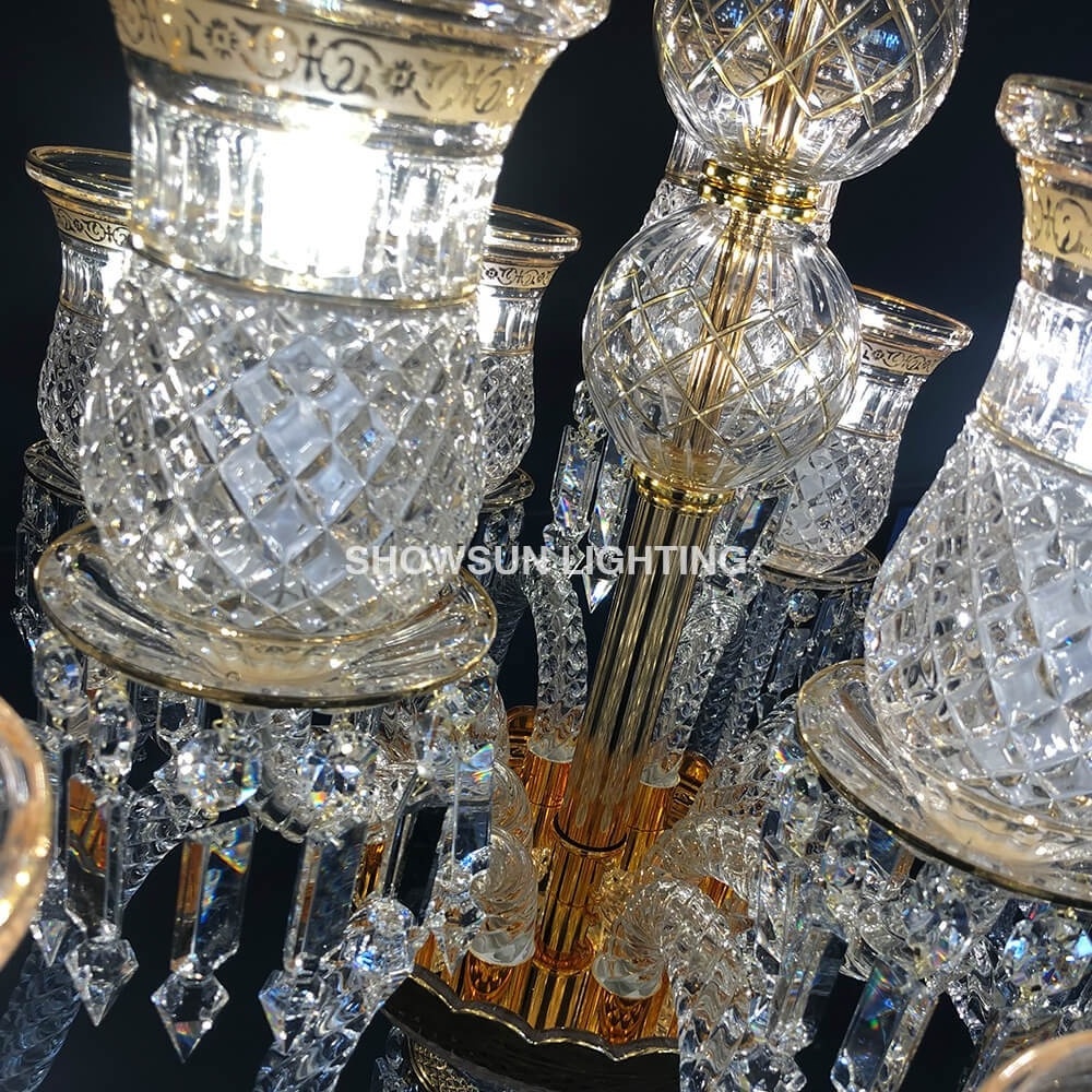 China Supplier Hot Sale Luxury Style Chandelier High Quality K9 Gold Crystal Living Room Home Chandelier Modern