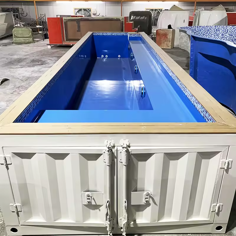 New products 20 40 ft shipping container pool outdoor container swimming pools with glass