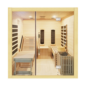 2 persons far infrared sauna room bed chair relaxing sauna room with oxygen bar