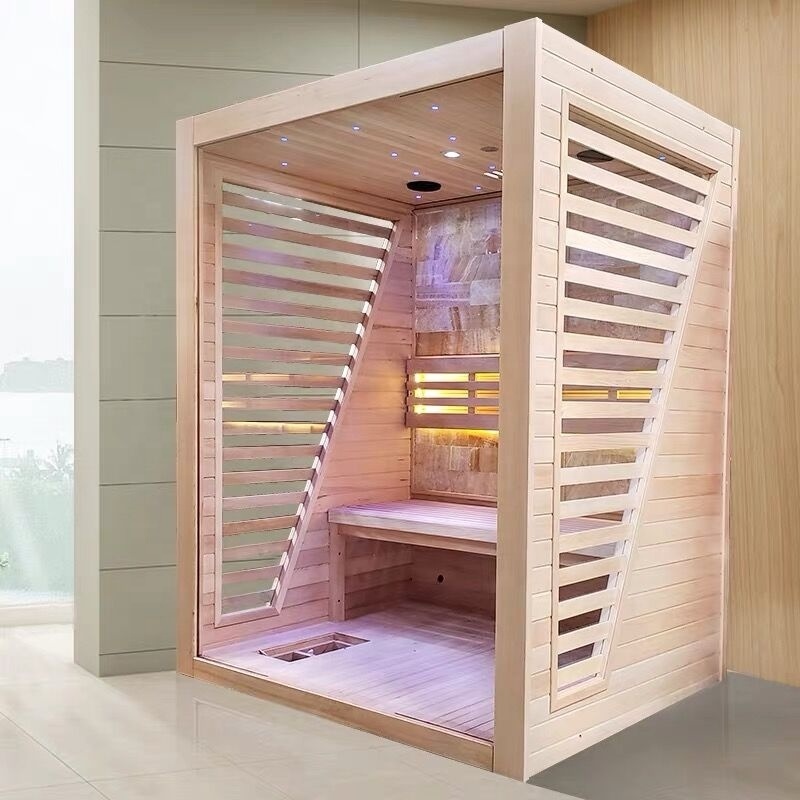 Luxury dry steam himalayan salt sauna cabin