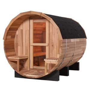 Outdoor garden hemlock/ cedar 4 person barrel sauna with 6kw Harvia stove heater