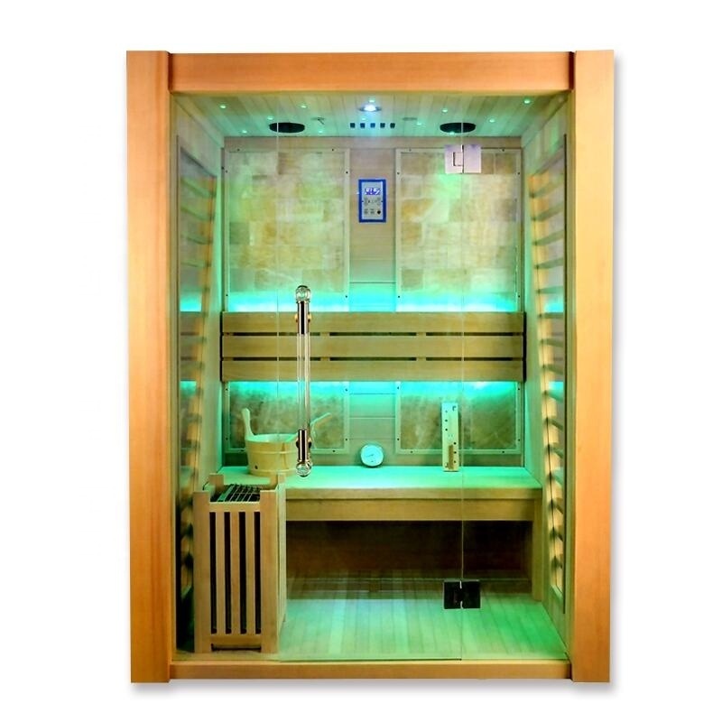 Luxury dry steam himalayan salt sauna cabin