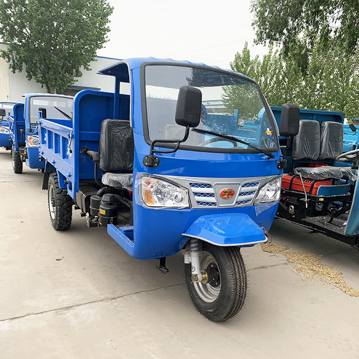 Diesel Tricycle Semi-enclosed Agricultural Tricycle dump truck For Site Use sale 20hp22hp 24hp 25hp 28hp adult moto tricycle