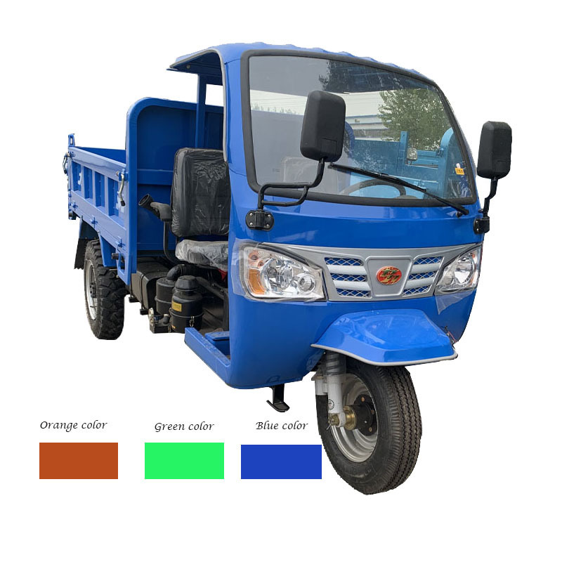 Diesel Tricycle Semi-enclosed Agricultural Tricycle dump truck For Site Use sale 20hp22hp 24hp 25hp 28hp adult moto tricycle