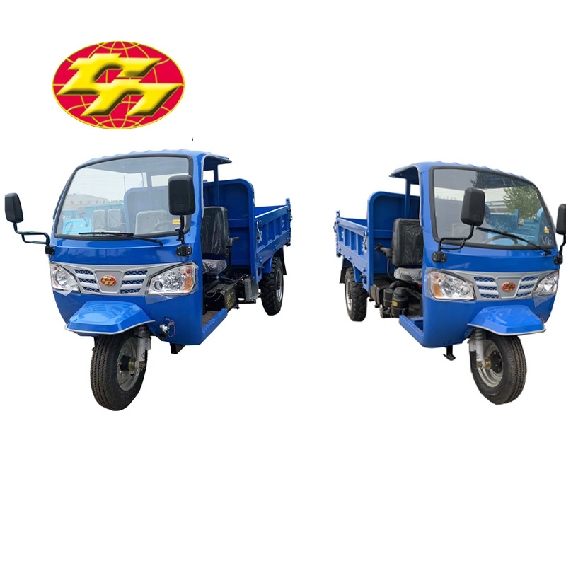 Diesel Tricycle Semi-enclosed Agricultural Tricycle dump truck For Site Use sale 20hp22hp 24hp 25hp 28hp adult moto tricycle