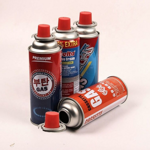 Manufacturer portable refill tin empty 227g refillable aerosol camping butane gas cartridge can