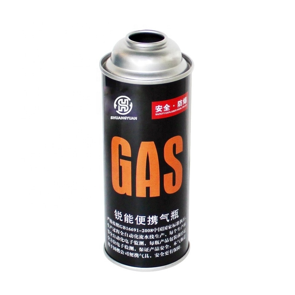 Manufacturer portable refill tin empty 227g refillable aerosol camping butane gas cartridge can