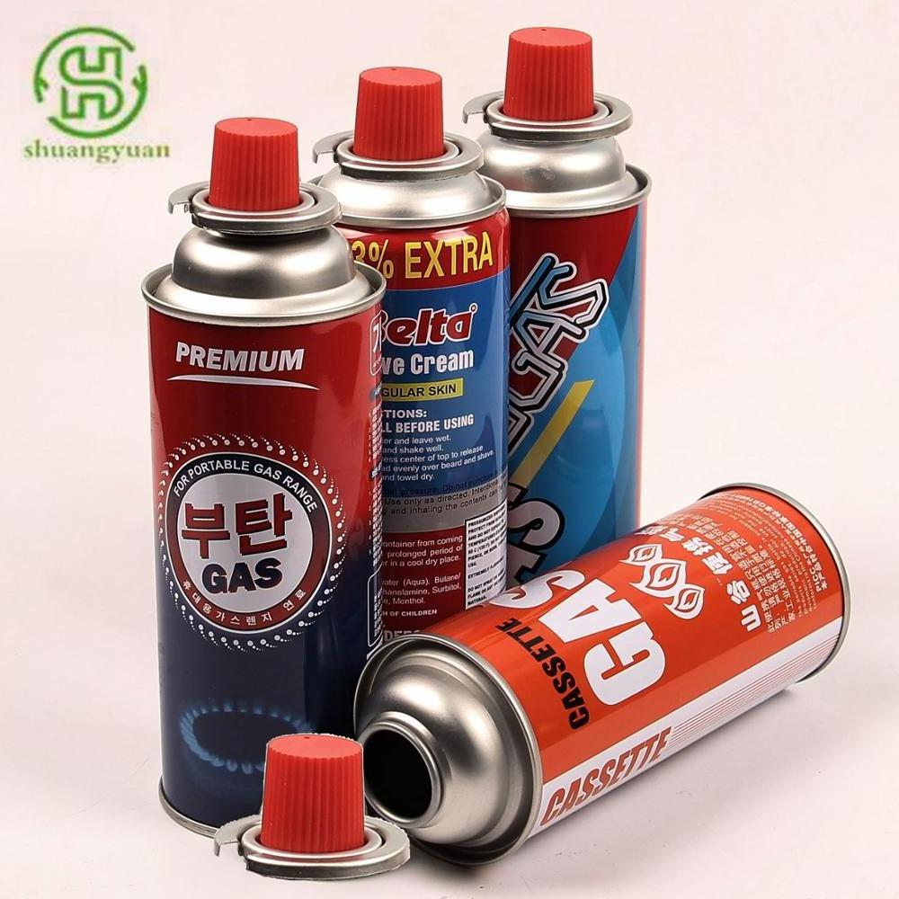 Portable butane gas cartridge and butane gas can