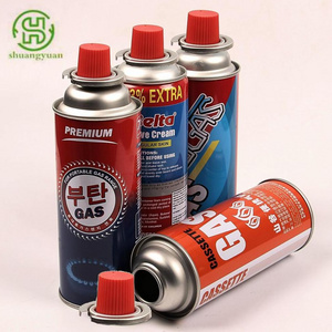 Portable butane gas cartridge and butane gas can