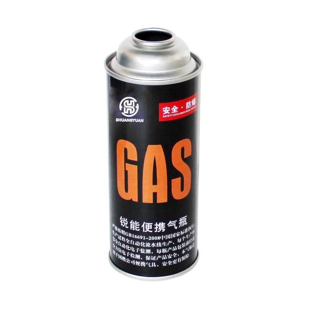 Butane gas cylinder and butane gas cartridge with valve lighter spray cans