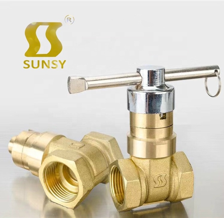 china yuhuan shunshui sunsy BSP NPT thread forged Magnetic control with key lock sluice knife rigidity airproof gate valve