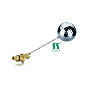 China Yuhuan sunsy factory BSPT NPT forged female male thread water tank brass ball float valves with stainless steel float ball