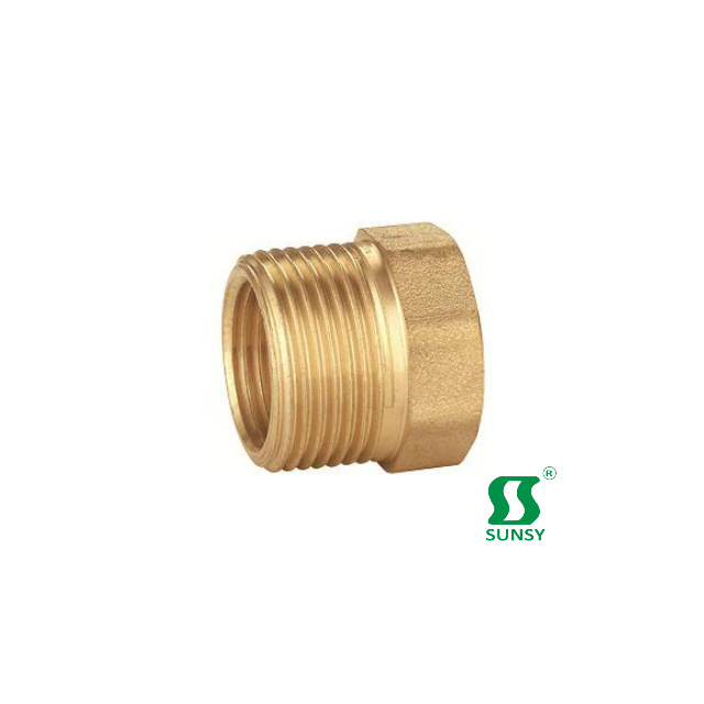 China Yuhuan sunsy shunshui Brass Geka hose coupling Hexagonal union nipple 3 three way male equal tee