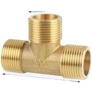 China Yuhuan sunsy shunshui Brass Geka hose coupling Hexagonal union nipple 3 three way male equal tee