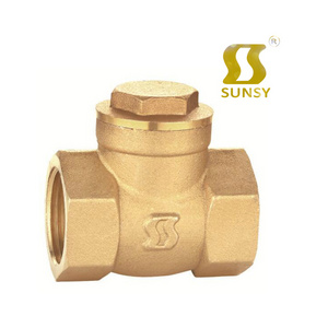 SSF40160 Brass foot valve bottom valve 1/2" - 4" with stainless steel mesh brass check valve brass vertical type for water meter