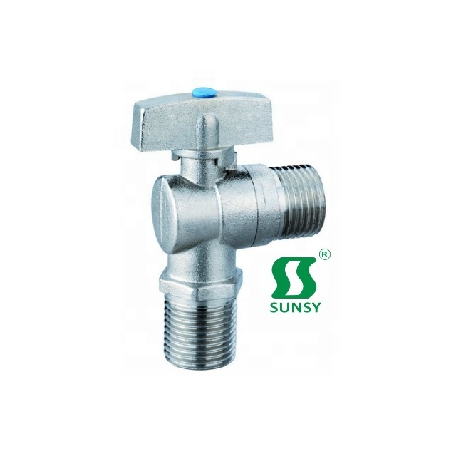 China Yuhuan shunshui sunsy factory BSP NPT SS60201 swing Brass Angle Meter Check Valve For Bathroom JF107