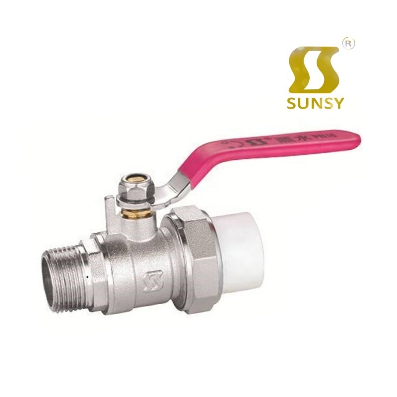 china shunshui sunsy agriculture irrigation heavy duty double union Nickel Plating Brass Sanitary Water PPR pipe Ball Valve