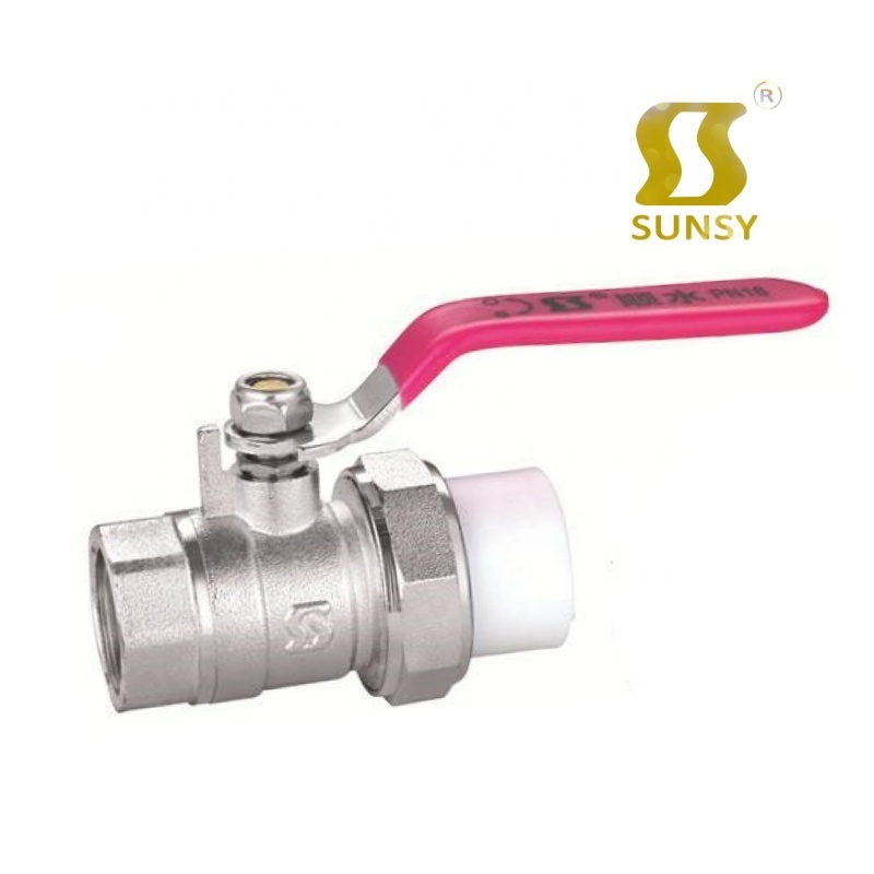 china shunshui sunsy agriculture irrigation heavy duty double union Nickel Plating Brass Sanitary Water PPR pipe Ball Valve