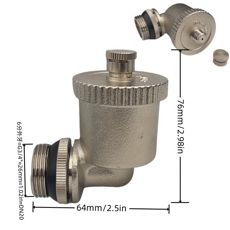 Ventilation and Air Conditioning kits HVAC Pressure relief valve air release valve angle elbow auto air vent