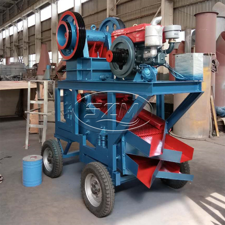 Diesel Jaw Crusher Machine Price Engine Crusher with Vibrating Screen Mini Mobile Stone 180 7.5 2-6 V2 Small Engine 2-6T T/h