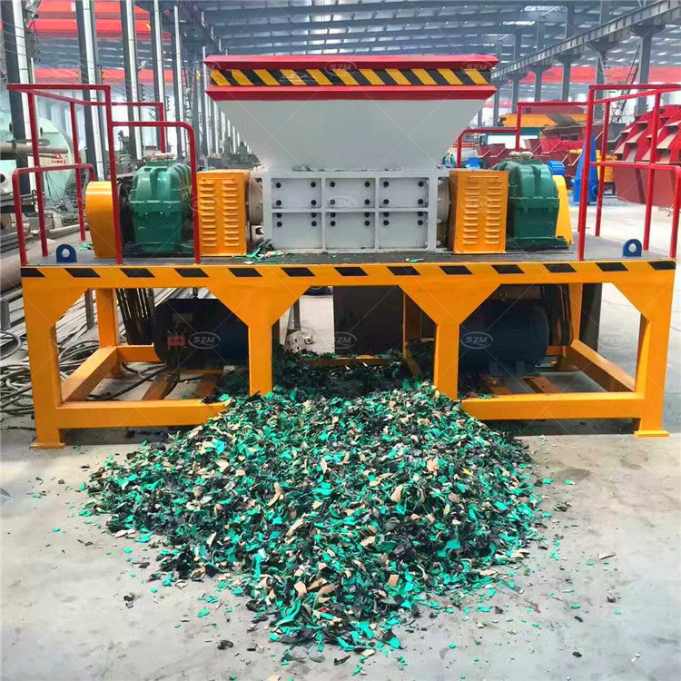 High Efficiency Metal Crusher Machine Double Shaft Scrap Steel Chip Iron Textile Shredder For Sale