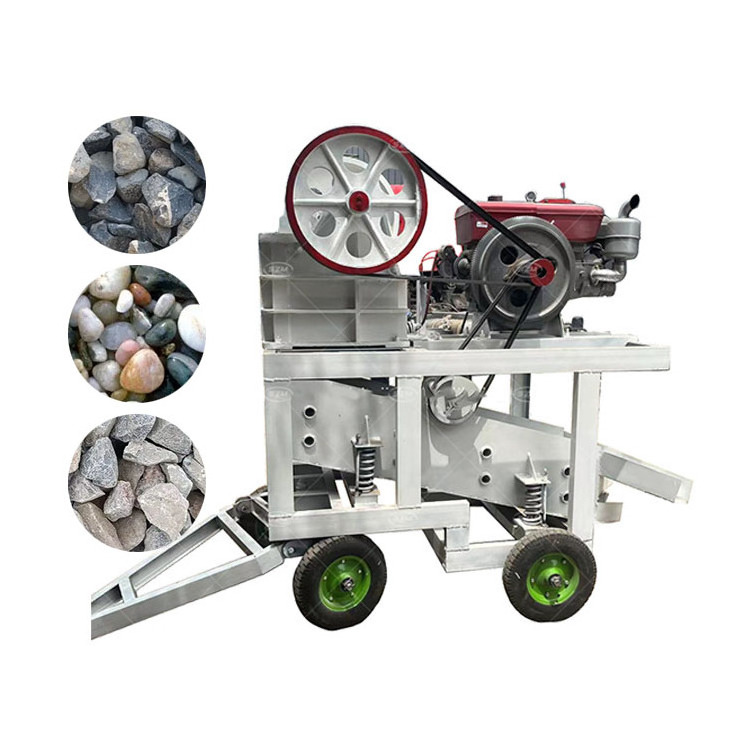 Diesel Jaw Crusher Machine Price Engine Crusher with Vibrating Screen Mini Mobile Stone 180 7.5 2-6 V2 Small Engine 2-6T T/h