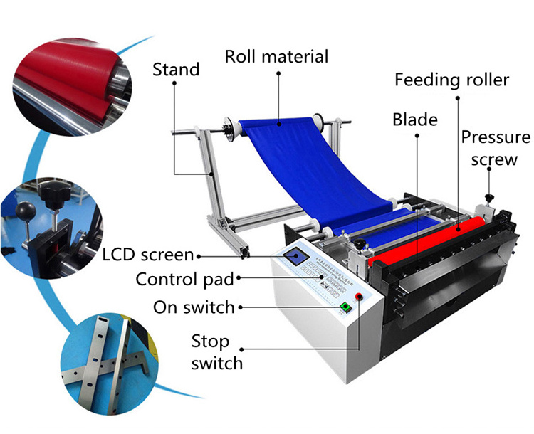 SG-YHD-500 Automatic Roll To Sheet Cutting Machine 400mm PVC Paper Film Roll To Sheet Cross Cutting Machine With Good Price