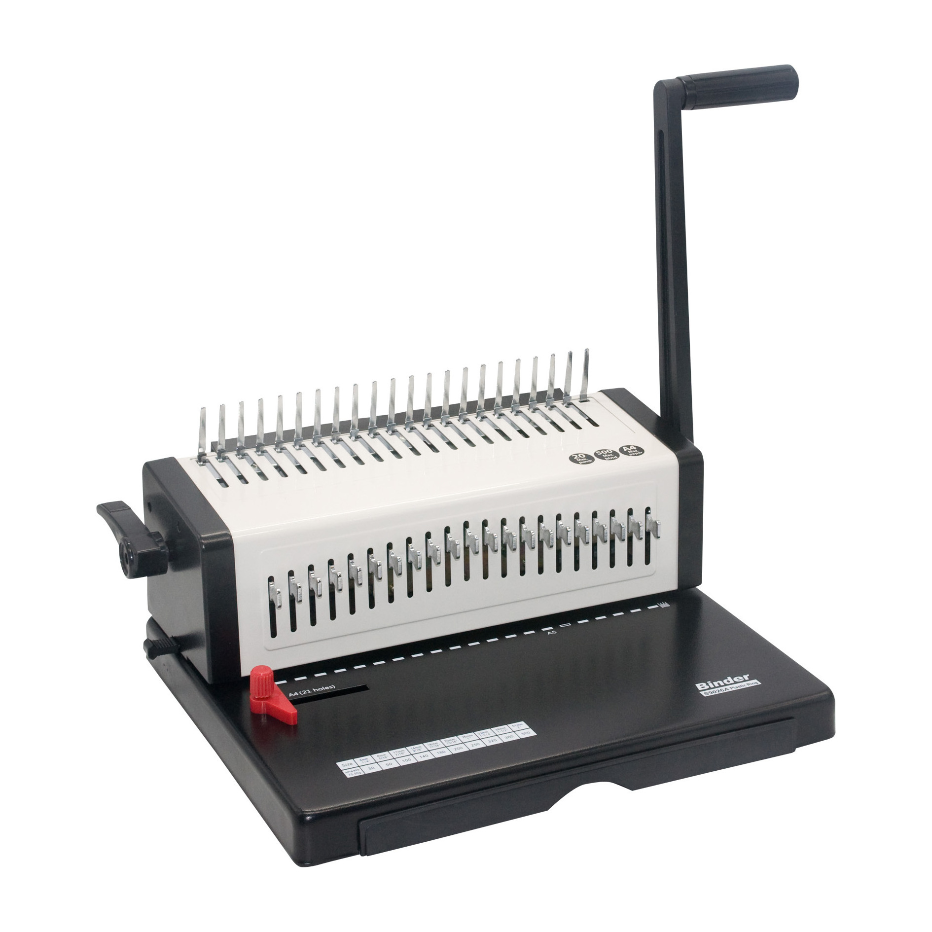 SG-S218A Hot Selling Comb Binding Machine Low Price Comb Binder A4 Size Plastic Comb Binder