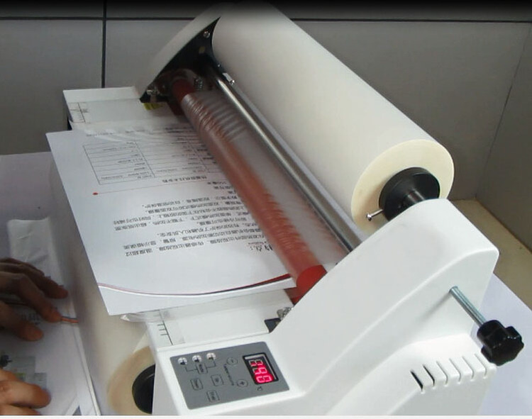 Hot Cold A3 Desktop Laminator Roll to Roll Laminating Machine For Bopp Film/Foil/Laminator Pouch Film