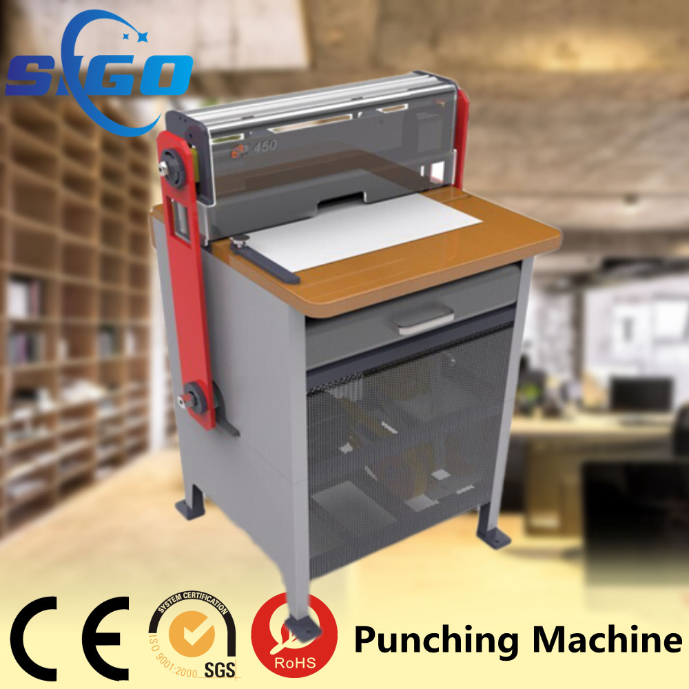 Super450 A3,A4,A5,A6 Double wire/Plastic comb/Spiral coil calendar punching and binding machine