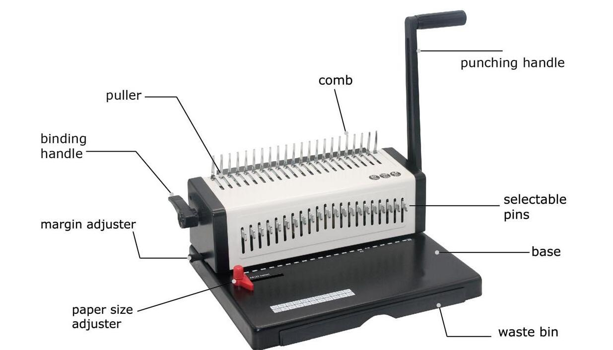 SG-S218A Hot Selling Comb Binding Machine Low Price Comb Binder A4 Size Plastic Comb Binder