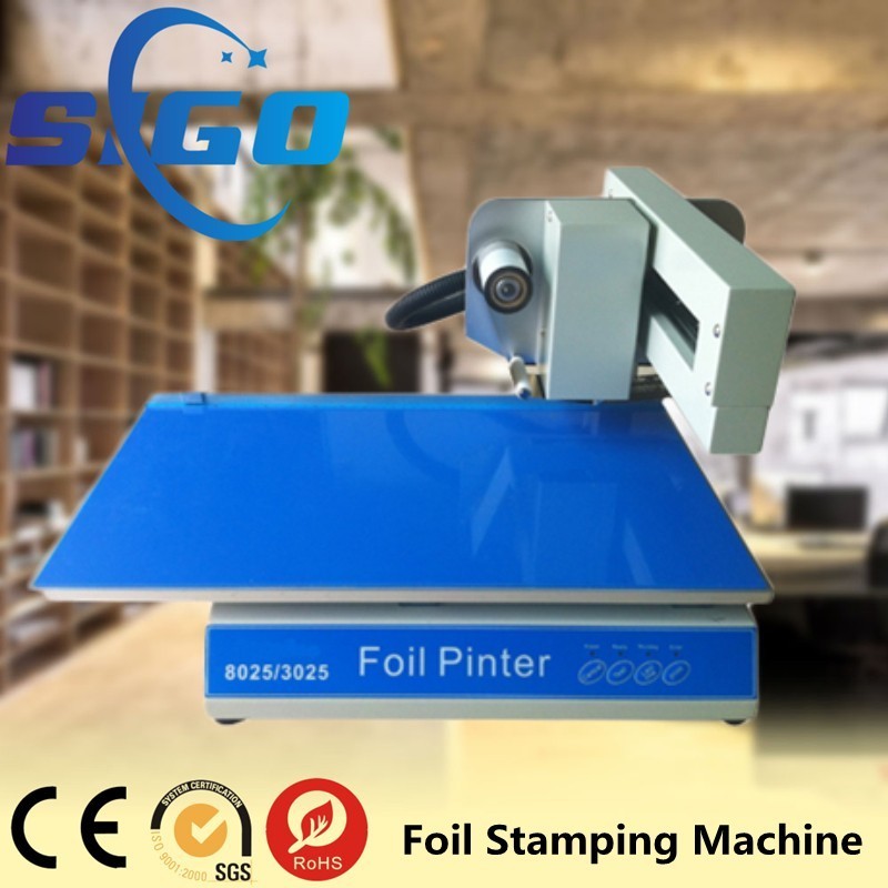 SG-8025   flatbed aluminum digital gold foil stamping printing machine for pvc phone shell case