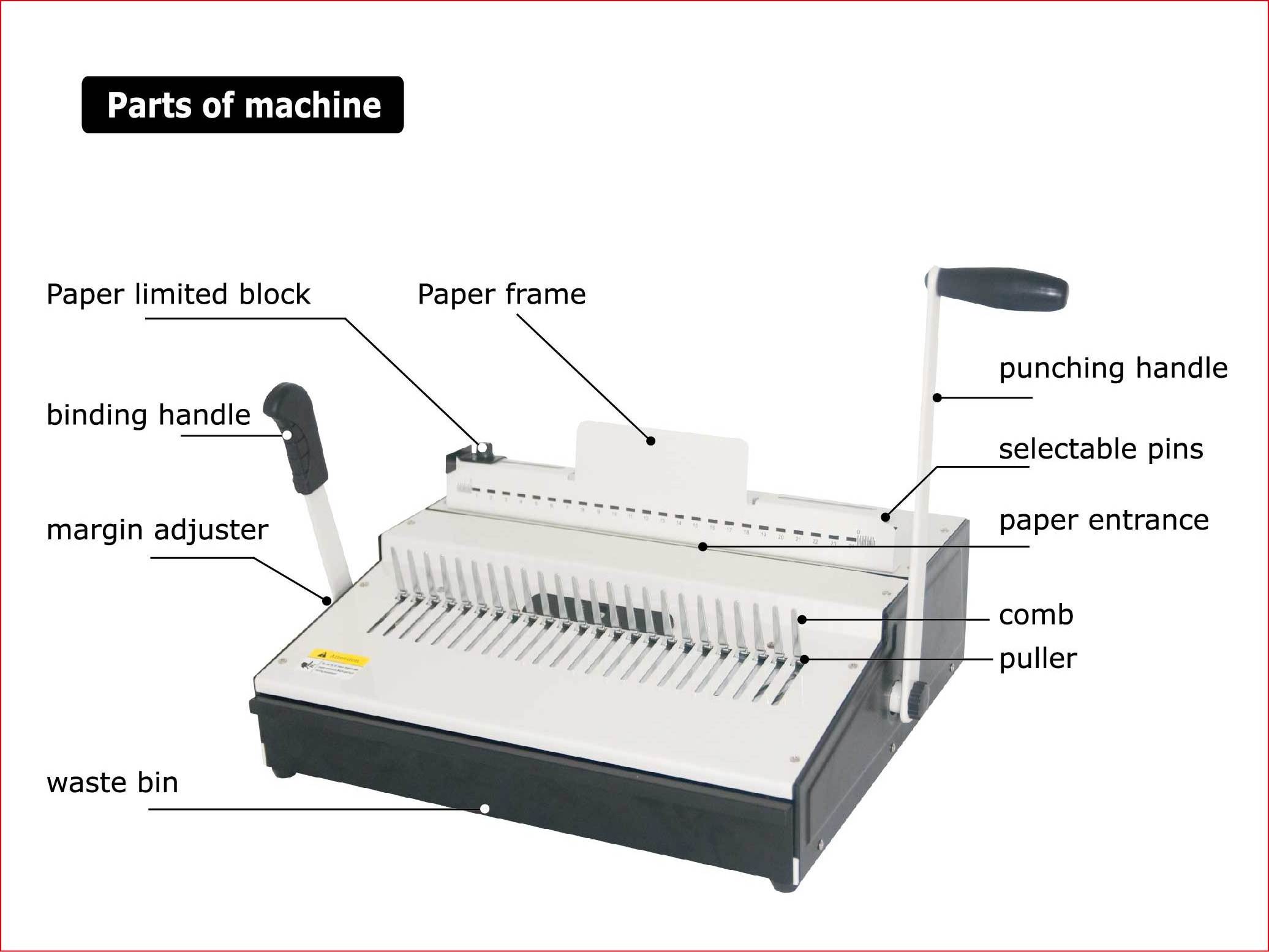 SG-S980 Wholesale Price Comb Binding Machine Factory Price Comb Binder Machine Calendar Binder