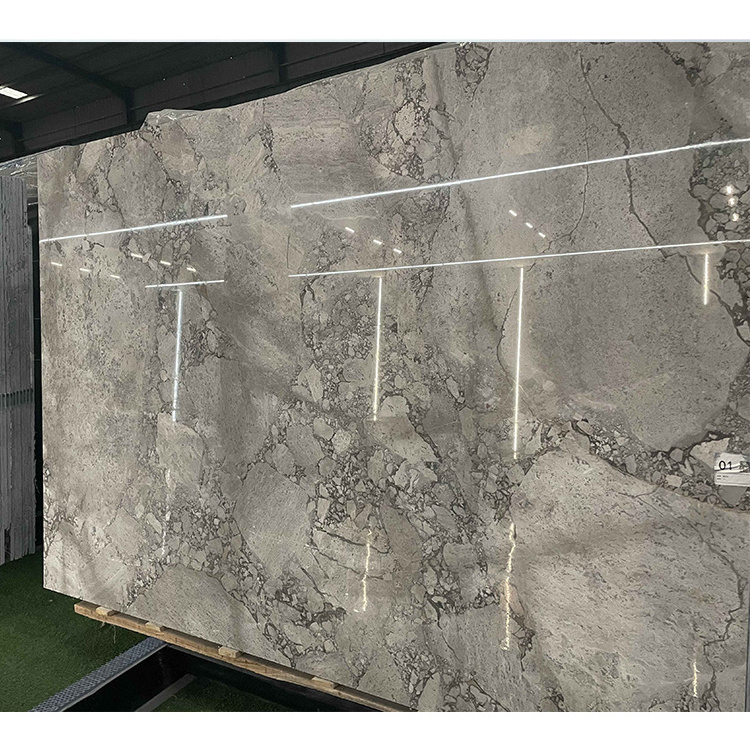 Wholesale Price Cheap Price Light Gray New Calaccata Eassit Grey Marble Slabs For Floor Tiles