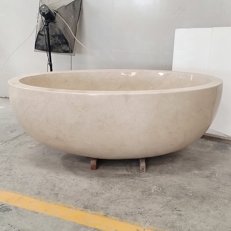 Hand Carved High Polishing Custom Marble Freestanding Bath Tub Free Standing Natural Stone Bathtub