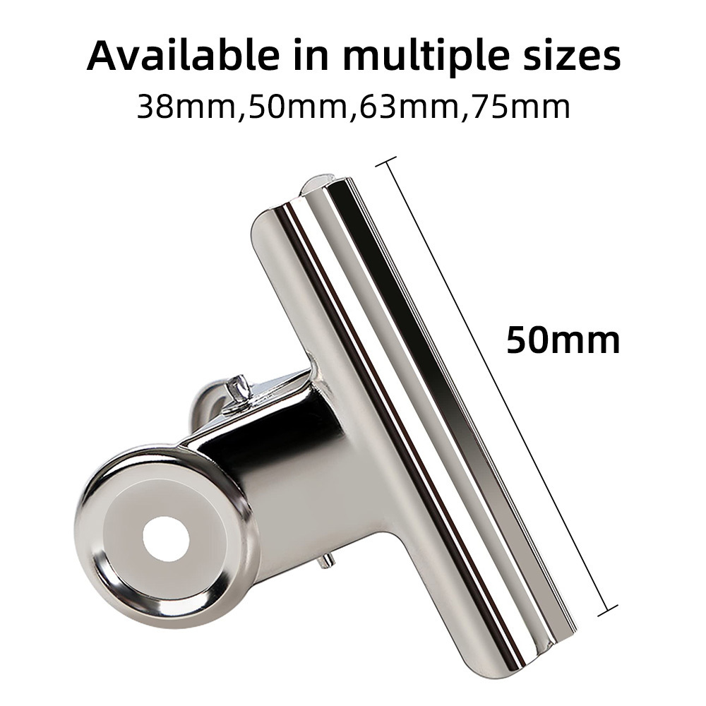 SINOART Customized Bulldog Clips Quality Metal Hinge Clips All-Purpose Stainless Steel Clips for Office School Home