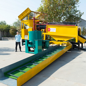 Africa popular small trommel 200 tph alluvial gold mine washing plant for sale