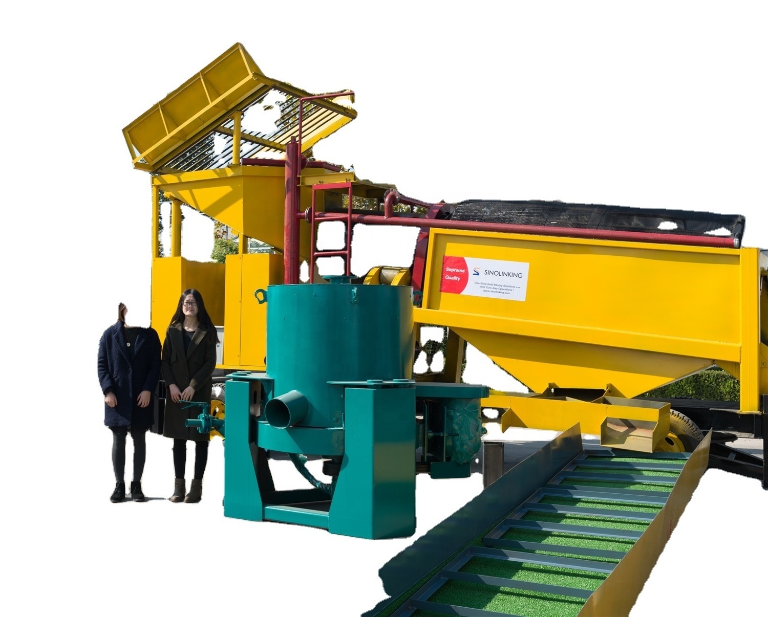 heavy duty mobile gravity concentration ore dressing of gold trommel separator machine