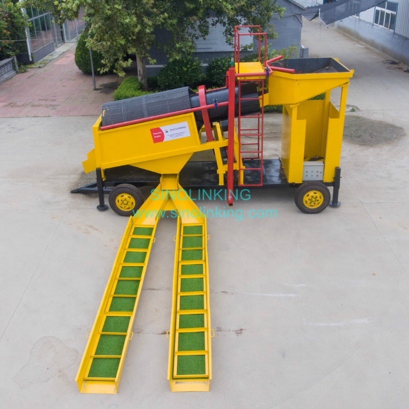 Small Scale 20-30 tons Gold Mining Machine Mobile Gold Washing Plant