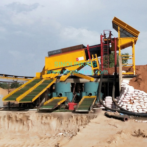 heavy duty mobile gravity concentration ore dressing of gold trommel separator machine