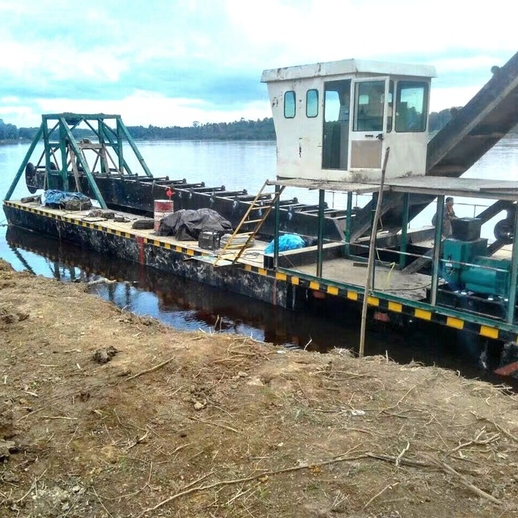 SINOLINKING Gold Mining Dredge with Gold Dredger Pump for sale