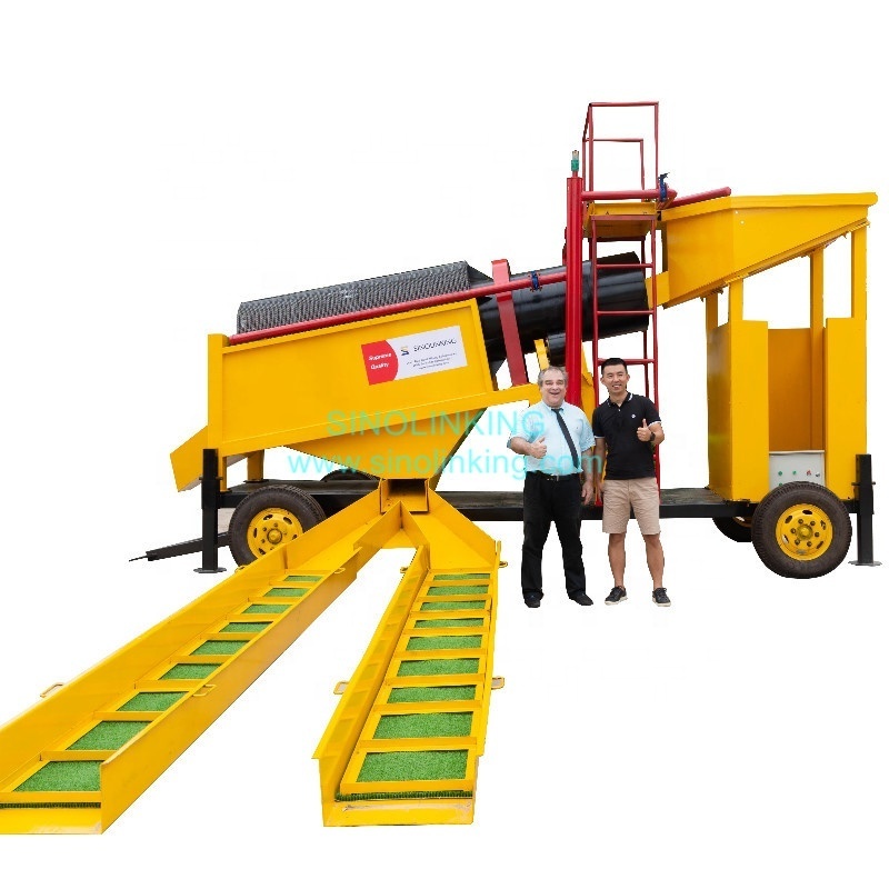 Small Scale 20-30 tons Gold Mining Machine Mobile Gold Washing Plant