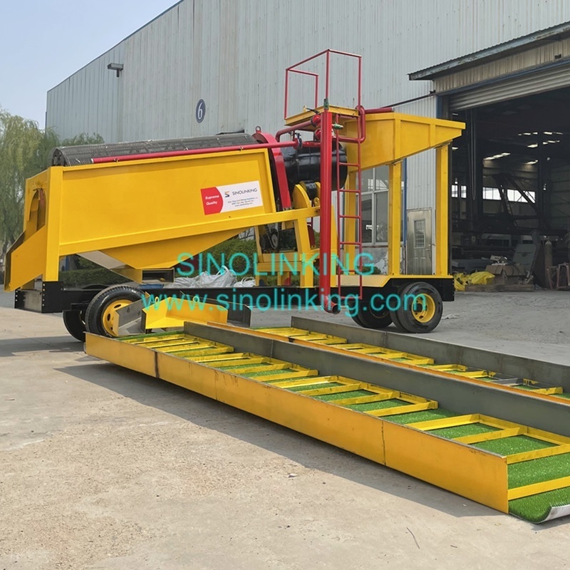 Gold trommel sluice box placer gold washing machinery