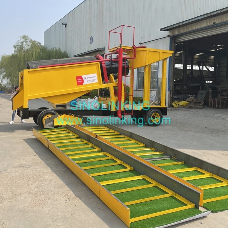 Gold trommel sluice box placer gold washing machinery