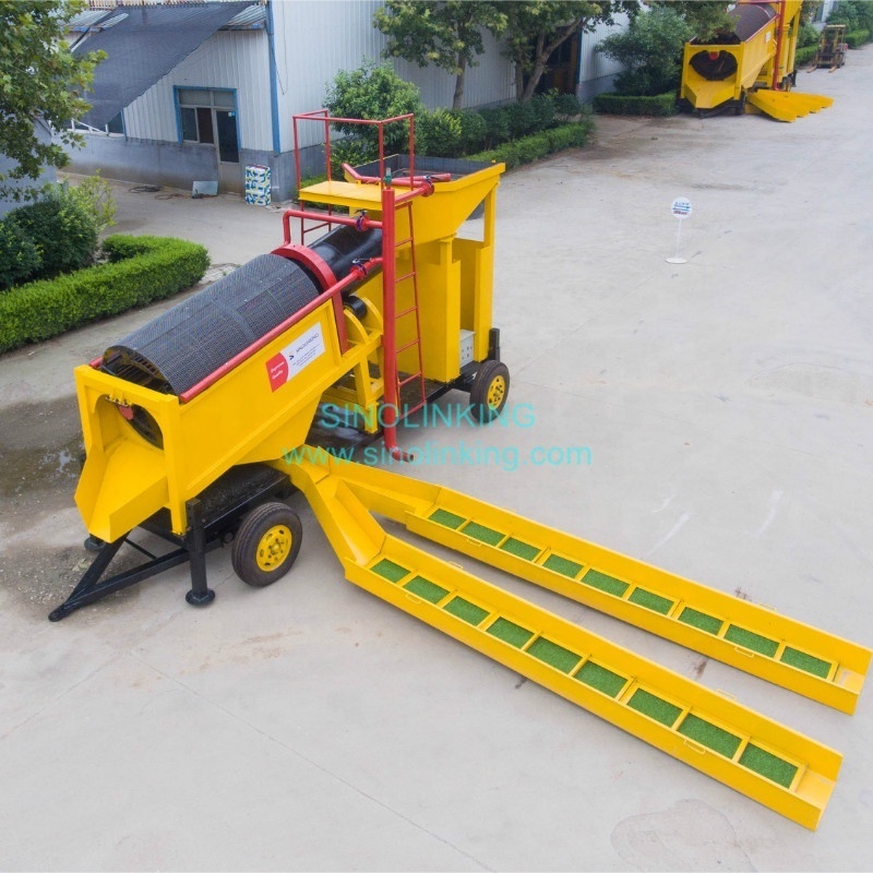 Small Scale 20-30 tons Gold Mining Machine Mobile Gold Washing Plant