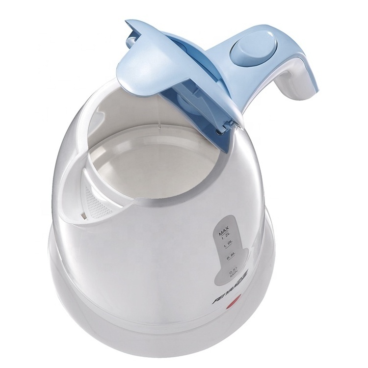 New 360 degree 1.0/1.2L rotary cordless plastic portable china tea electric kettle best sell in Japan