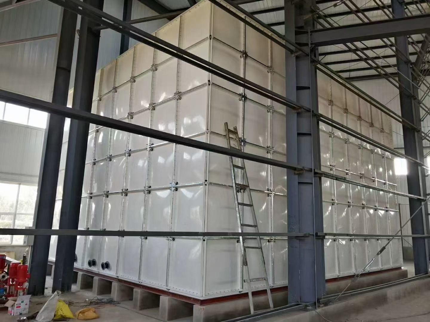 Hot Sale 100000 Liter GRP FRP Fiberglass Rectangular Rain Water Storage Tank 10*5*2m sectional water tank