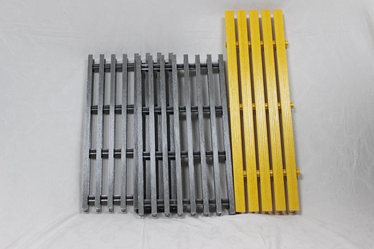 I bar T bar Fiberglass FRP Pultruded Grating GRP Pultruded Platform Grating