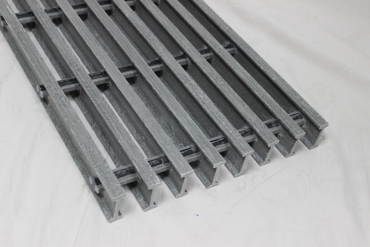 I bar T bar Fiberglass FRP Pultruded Grating GRP Pultruded Platform Grating